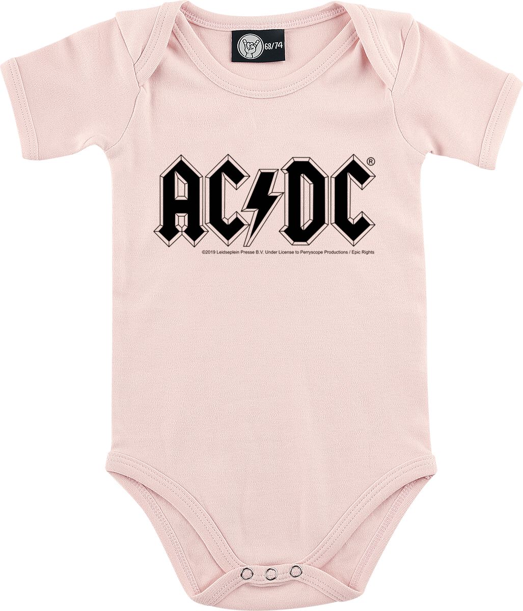 AC/DC Body für Neugeborene - Metal-Kids - Logo - für Mädchen & Jungen - rosa  - Lizenziertes Merchandise! von AC/DC