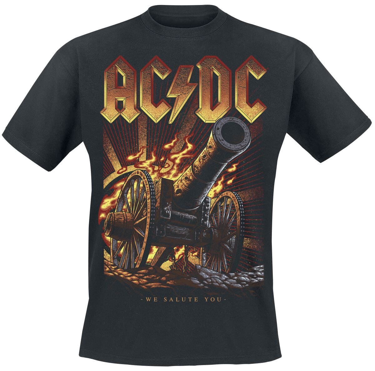 AC/DC Burning Salute T-Shirt schwarz in XXL von AC/DC