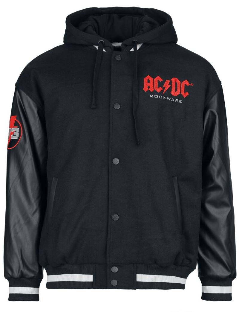 AC/DC Collegejacke - EMP Signature Collection - L bis XL - für Männer - Größe XL - schwarz/grau  - EMP exklusives Merchandise! von AC/DC