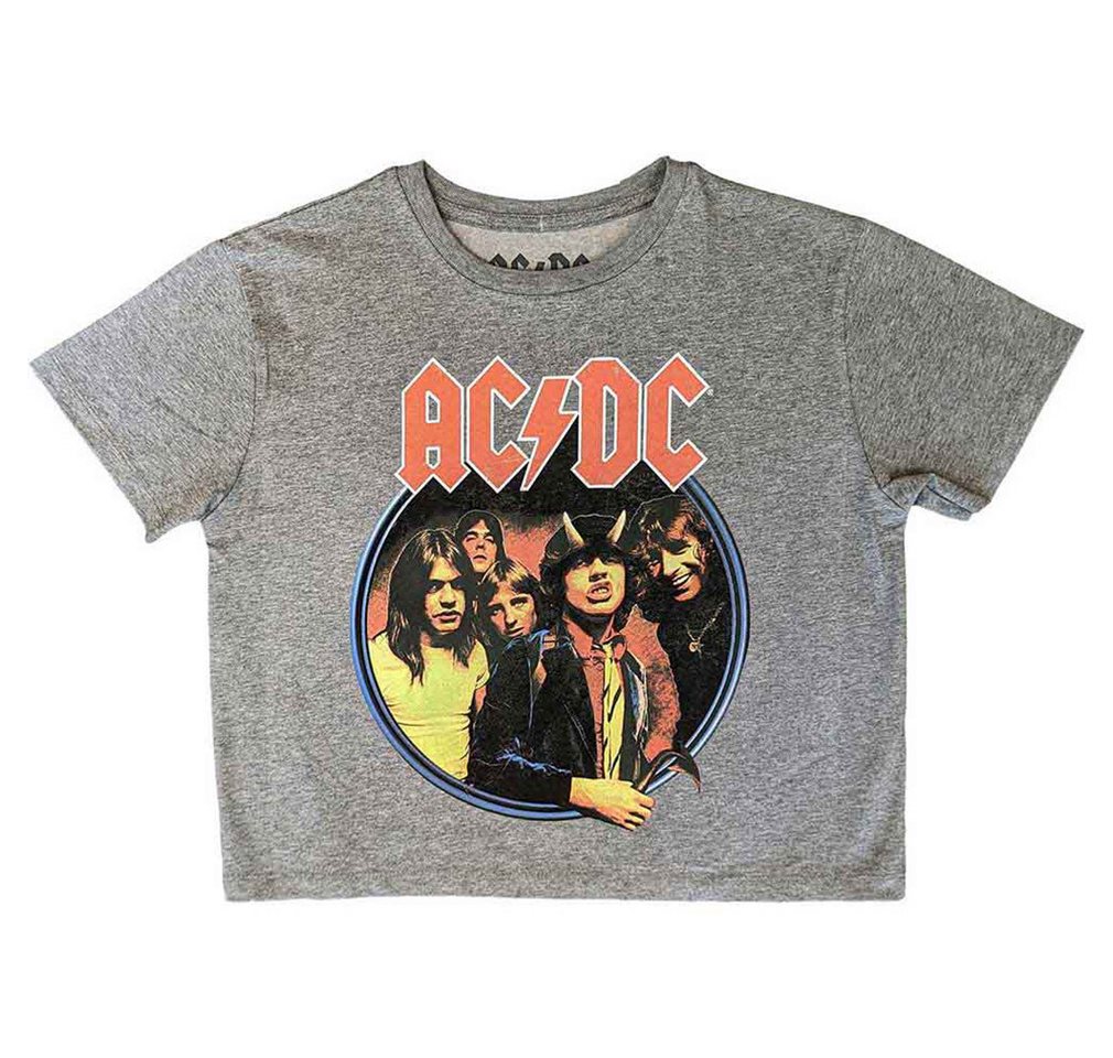 AC/DC Crop-Top Highway To Hell Bauchfreies Shirt Band Merchandise Oberteil von AC/DC