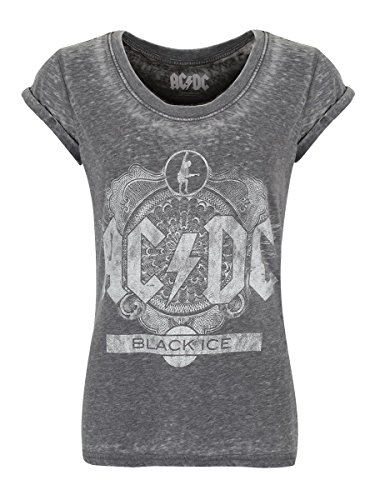 AC/DC Damen T-Shirt ACDC Black Ice grau von AC/DC