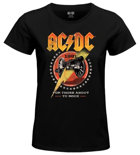 AC/DC Damen WOACDCRTS038 t Shirt, Schwarz, Large von AC/DC