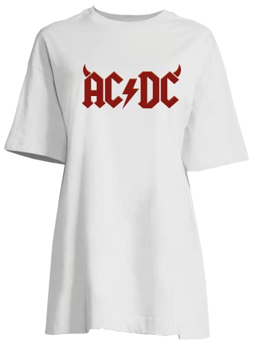 AC/DC Damen Woacdcrbt001 Nachthemd, weiß, 36 von AC/DC