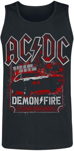 AC/DC Demon Fire Hell Männer Tank-Top schwarz L 100% Baumwolle Band-Merch, Bands von AC/DC