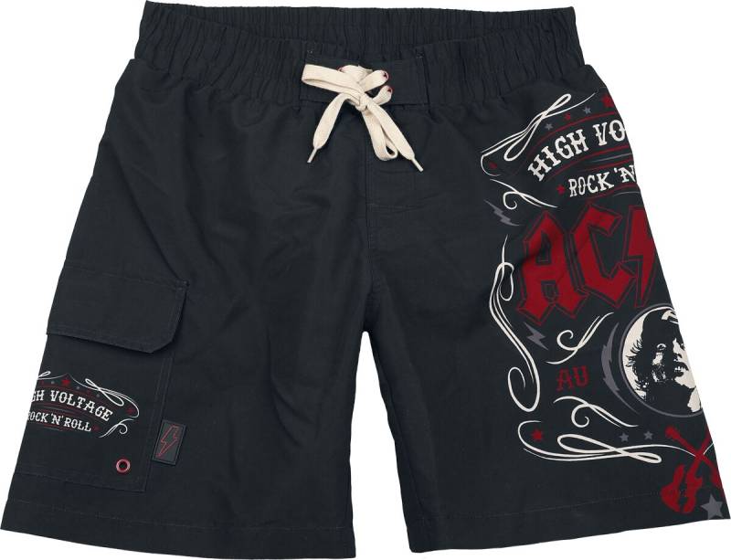 AC/DC EMP Signature Collection Badeshort schwarz in L von AC/DC