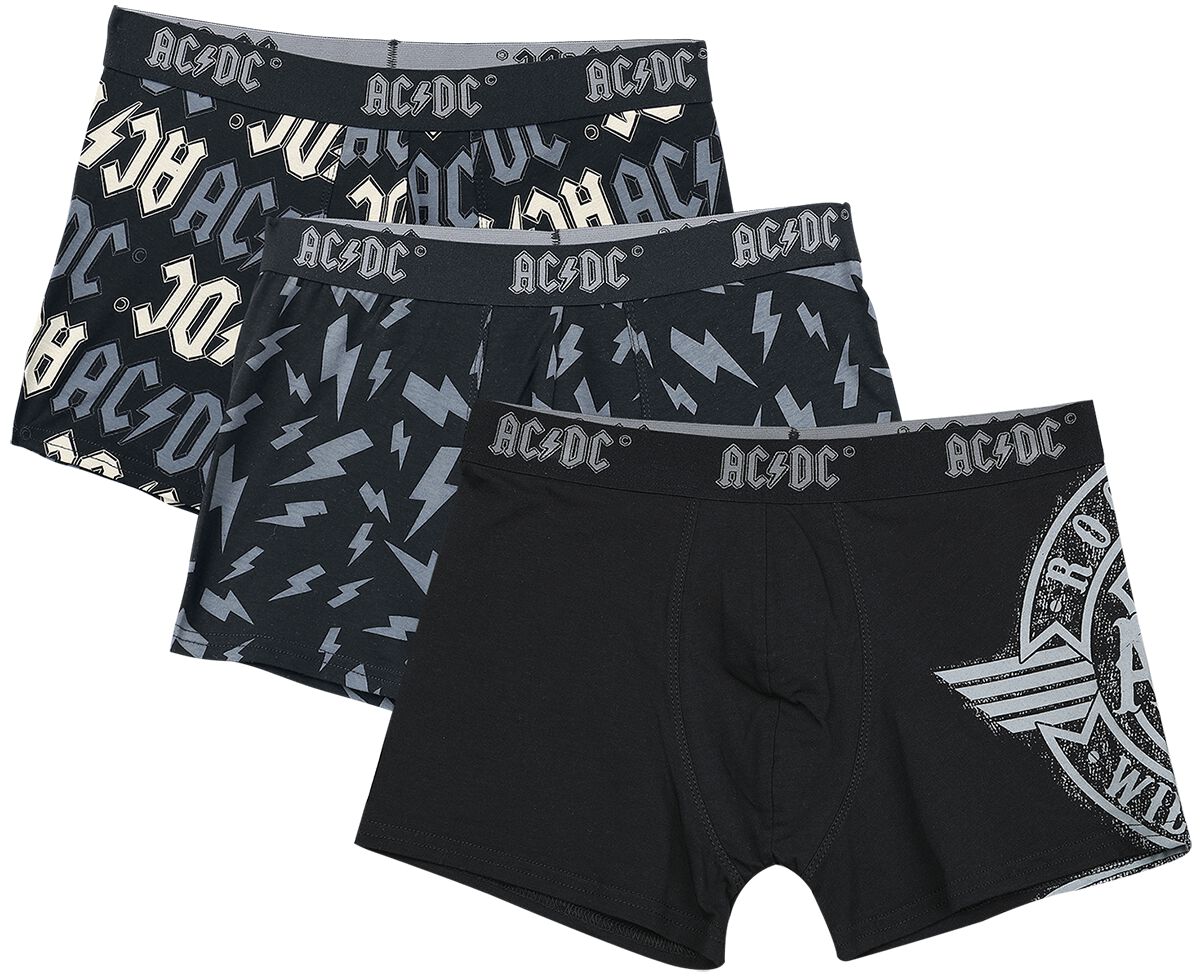 AC/DC EMP Signature Collection Boxershort schwarz grau in S von AC/DC