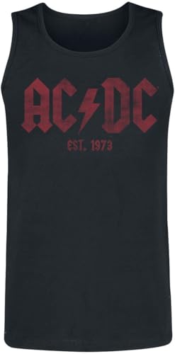 AC/DC Est. 1973 Männer Tank-Top schwarz S 100% Baumwolle Band-Merch, Bands, Nachhaltigkeit von AC/DC