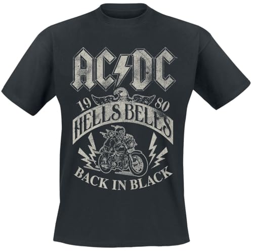 AC/DC Hells Bells 1980 Männer T-Shirt schwarz 4XL 100% Baumwolle Band-Merch, Bands von AC/DC