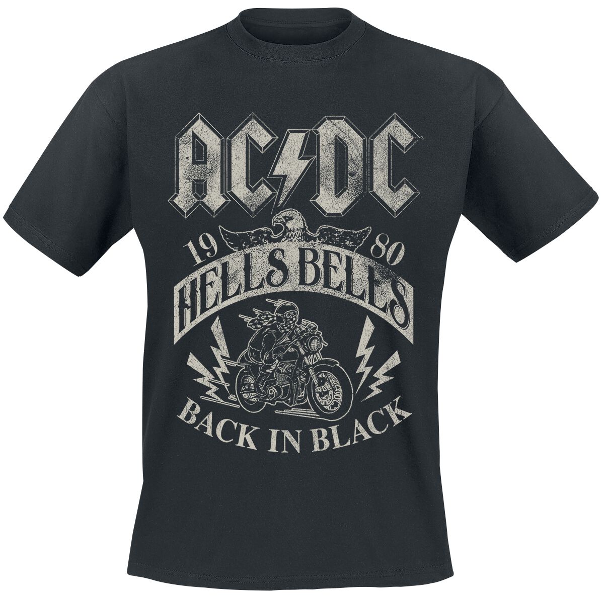 AC/DC Hells Bells 1980 T-Shirt schwarz in 5XL von AC/DC