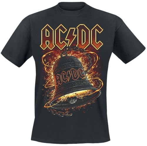 AC/DC Hells Bells Burning Männer T-Shirt schwarz 3XL 100% Baumwolle Band-Merch, Bands von AC/DC