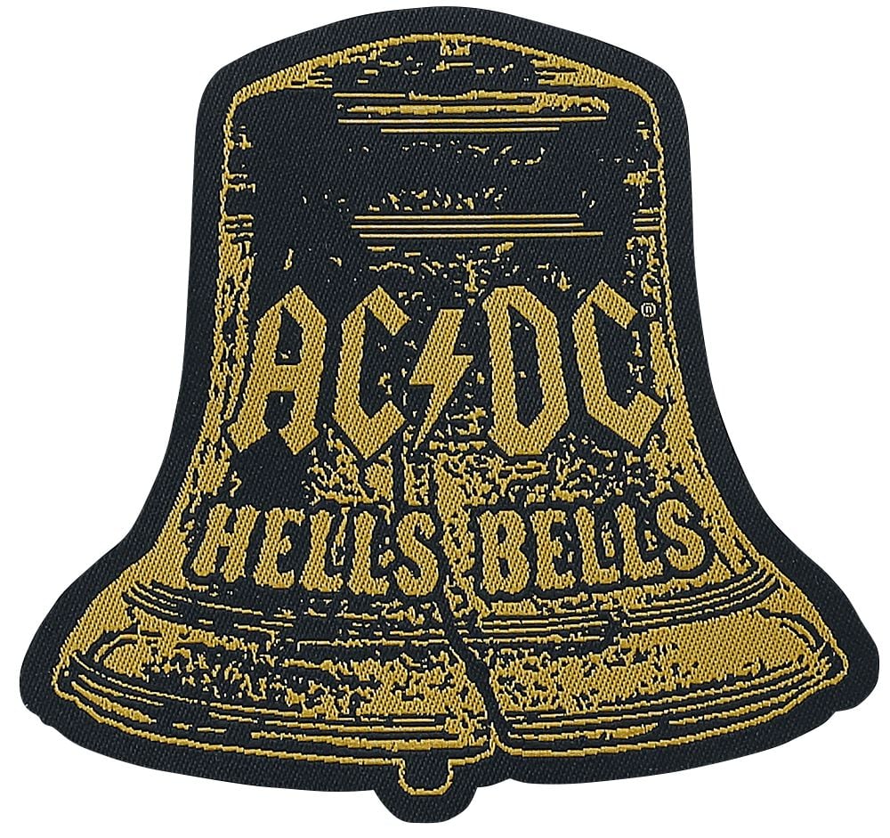 AC/DC Hells Bells Cut-Out Patch gelb schwarz von AC/DC