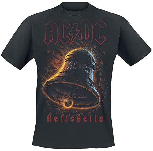 AC/DC Hells Bells Männer T-Shirt schwarz XXL 100% Baumwolle Band-Merch, Bands von AC/DC