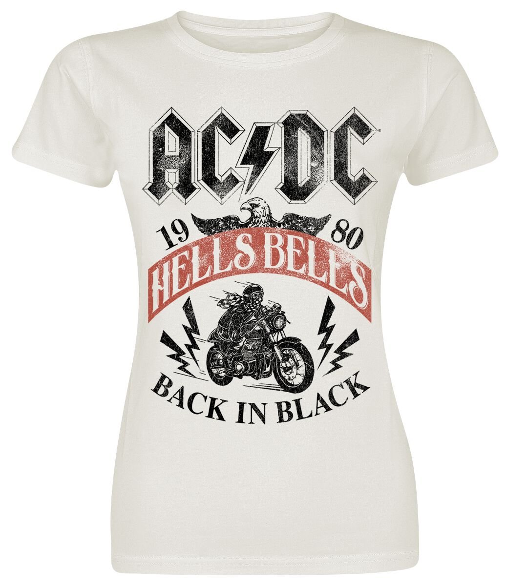 AC/DC Hells Bells T-Shirt altweiß in M von AC/DC