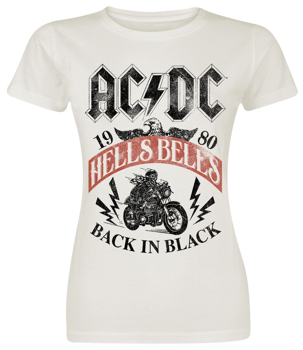 AC/DC Hells Bells T-Shirt altweiß in XL von AC/DC