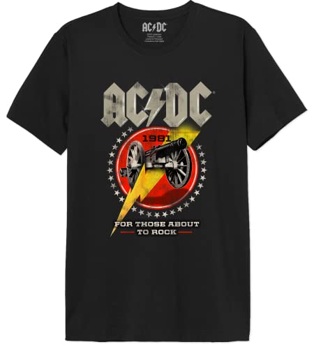 AC/DC Herren MEACDCRTS032 t Shirt Damen, Schwarz, L von AC/DC