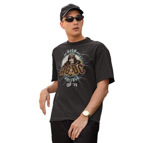 AC/DC Herren MEACDCRTS051 t Shirt Damen, anthrazit, 56 von AC/DC