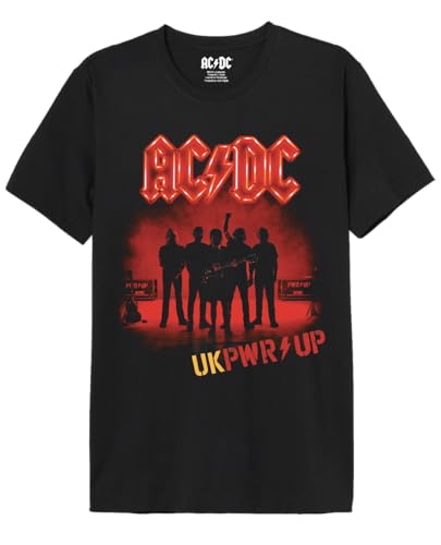 AC/DC Herren Meacdcrts090 T-Shirt, Schwarz, XL von AC/DC