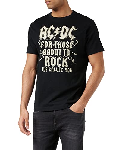 AC/DC Herren Salute T-Shirt, Black (Black Blk), L von AC/DC