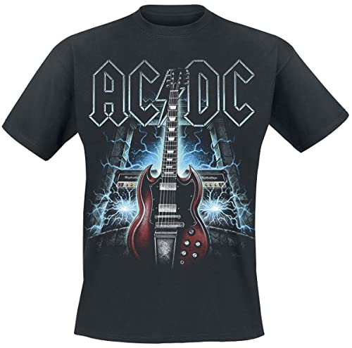 AC/DC High Voltage Guitar Männer T-Shirt schwarz 3XL 100% Baumwolle Band-Merch, Bands von AC/DC