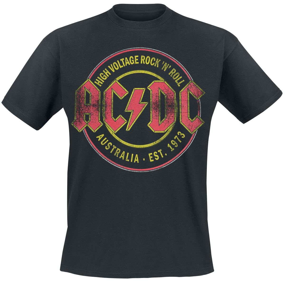 AC/DC High Voltage - Rock 'N' Roll - Australia Est. 1973 T-Shirt schwarz in S von AC/DC