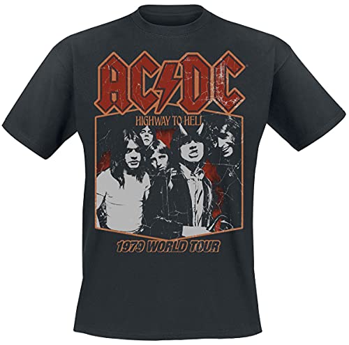 AC/DC Highway to Hell Tour '79 Männer T-Shirt schwarz 3XL 100% Baumwolle Band-Merch, Bands von AC/DC