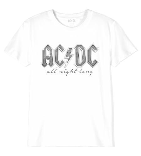 AC/DC Jungen Giacdcrts016 T-Shirt, weiß, 10 Jahre von AC/DC