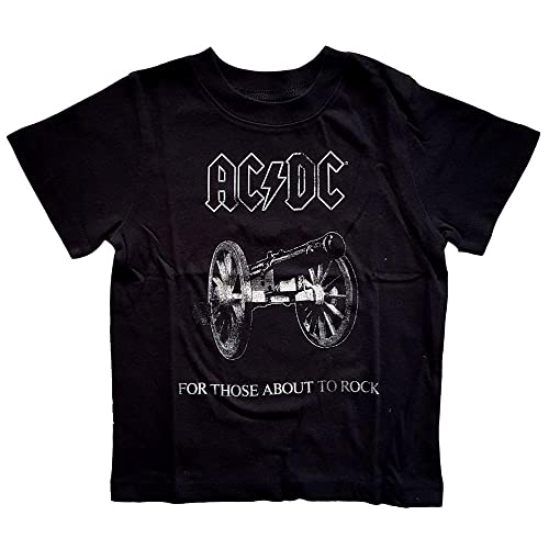 AC/DC Jungen-T-Shirt About to Rock Band Logo offiziell Schwarz 12 Months to 5 von AC/DC