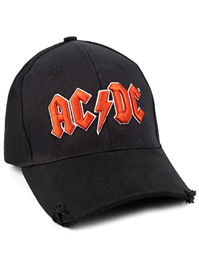 AC/DC Kappe Unisex Erwachsene Teenager Rot Logo Raw Peak Schwarz Hat Eine Größe von AC/DC