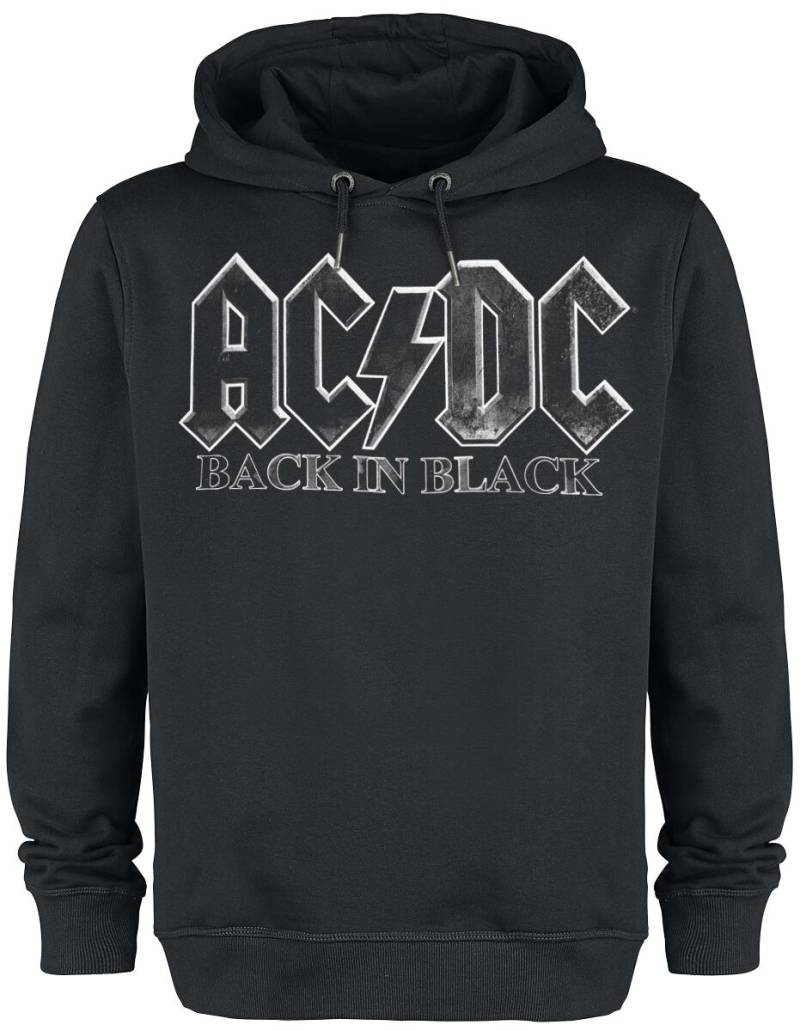 AC/DC Kapuzenpullover - Amplified Collection - Back In Black - XS bis XXL - für Männer - Größe S - schwarz  - Lizenziertes Merchandise! von AC/DC