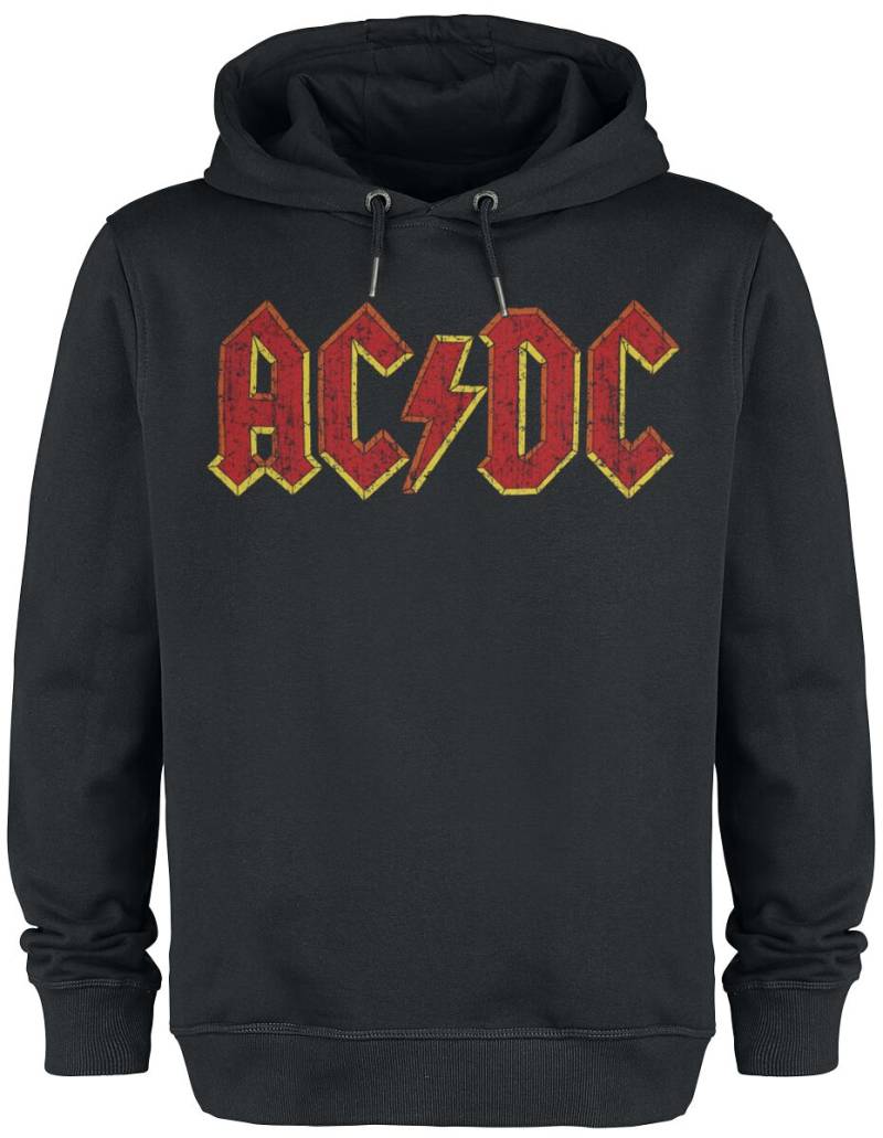 AC/DC Kapuzenpullover - Amplified Collection - Logo Dark Night - XS bis XXL - für Männer - Größe S - schwarz  - Lizenziertes Merchandise! von AC/DC