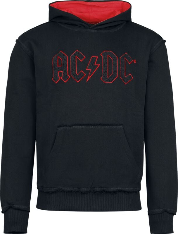 AC/DC Kapuzenpullover - Logo - S bis 5XL - für Männer - Größe M - schwarz/rot  - EMP exklusives Merchandise! von AC/DC
