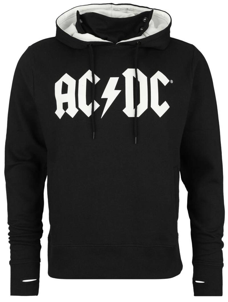 AC/DC Kapuzenpullover - Logo - S bis XXL - für Männer - Größe M - schwarz/weiß  - EMP exklusives Merchandise! von AC/DC