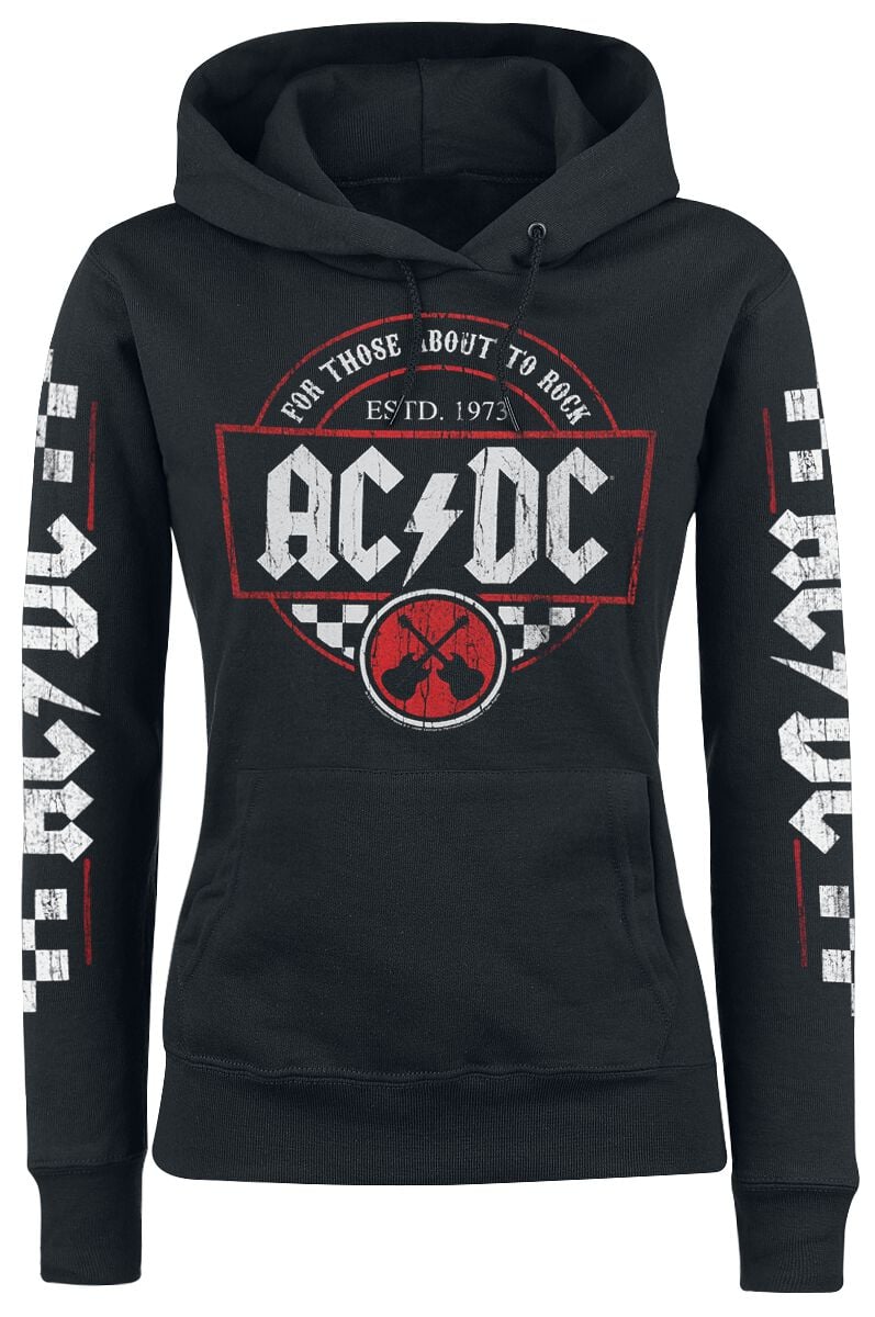 AC/DC Kapuzenpullover - Rock Race - S bis XXL - für Damen - Größe XXL - schwarz  - Lizenziertes Merchandise! von AC/DC