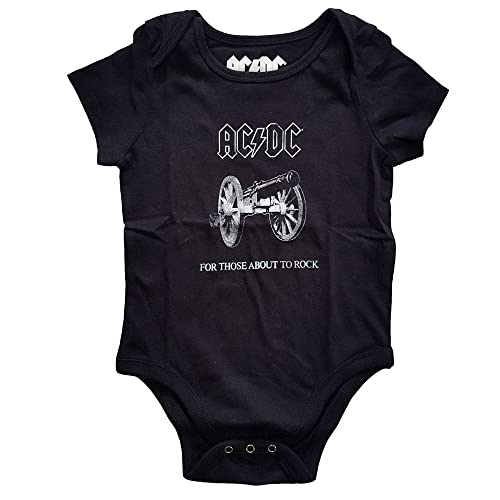 AC/DC Kids Baby Grow: About to Rock - 6 - 9 Months - Black von AC/DC