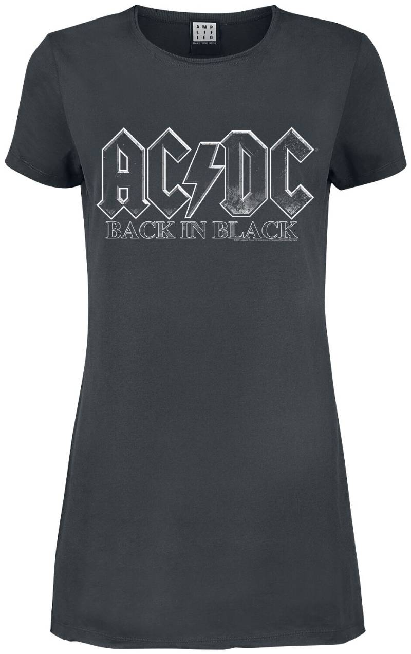 AC/DC Kurzes Kleid - Amplified Collection - Back In Black - S bis L - für Damen - Größe M - charcoal  - Lizenziertes Merchandise! von AC/DC