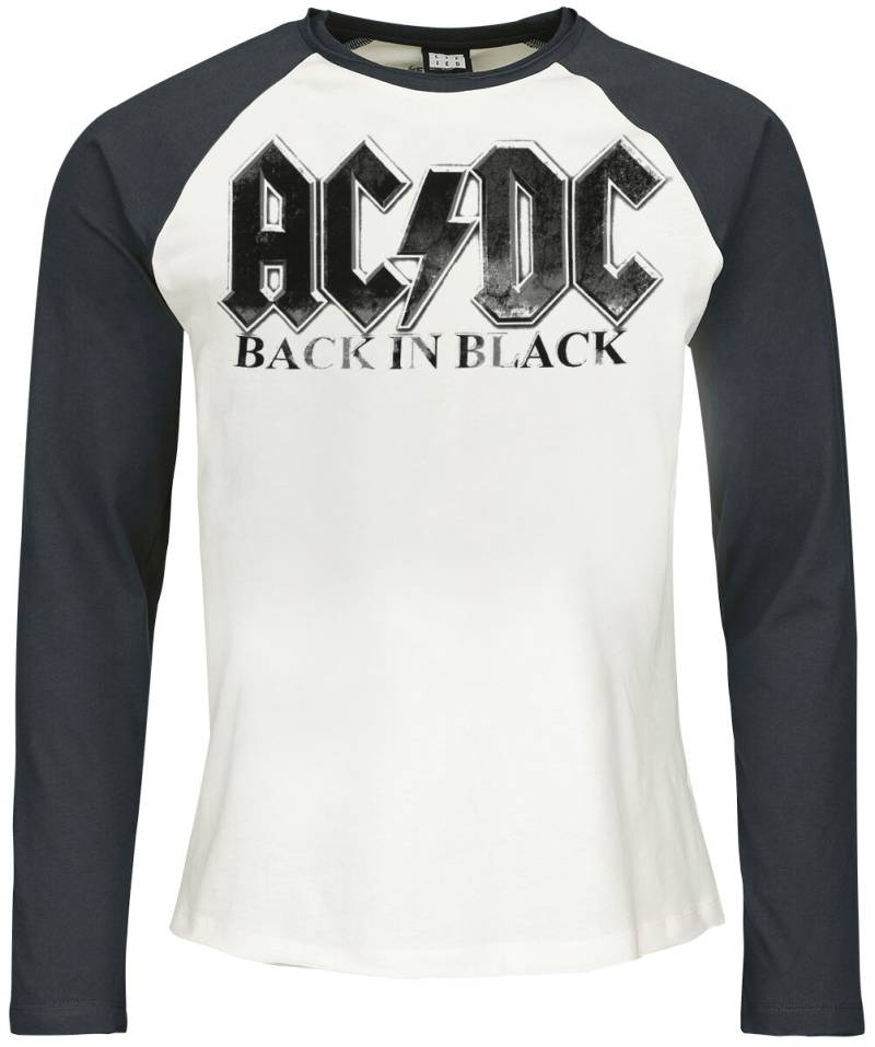 AC/DC Langarmshirt - Amplified Collection - Back In Black - S bis 3XL - für Männer - Größe XXL - multicolor  - Lizenziertes Merchandise! von AC/DC
