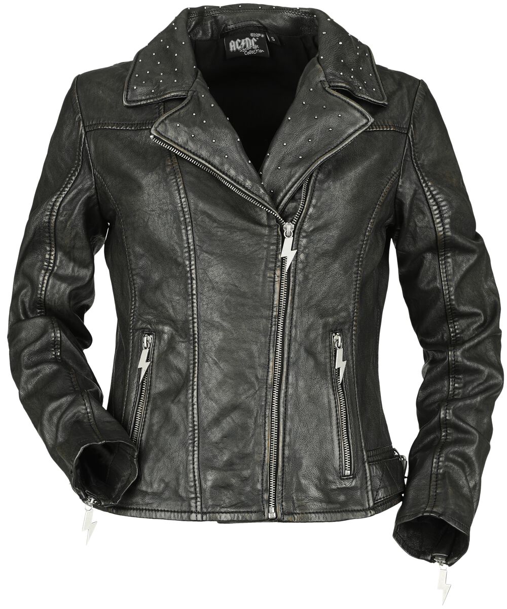 AC/DC Lederjacke - EMP Signature Collection - S bis 3XL - für Damen - Größe L - schwarz  - EMP exklusives Merchandise! von AC/DC