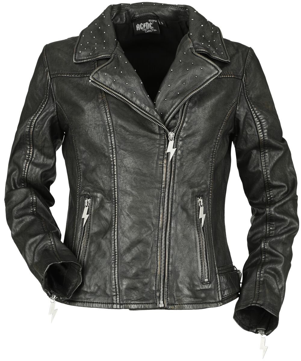 AC/DC Lederjacke - EMP Signature Collection - S bis 3XL - für Damen - Größe M - schwarz  - EMP exklusives Merchandise! von AC/DC