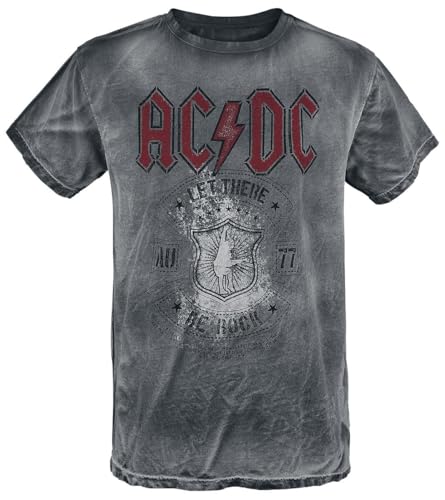 AC/DC Let There be Rock Männer T-Shirt grau XXL 100% Baumwolle Band-Merch, Bands von AC/DC
