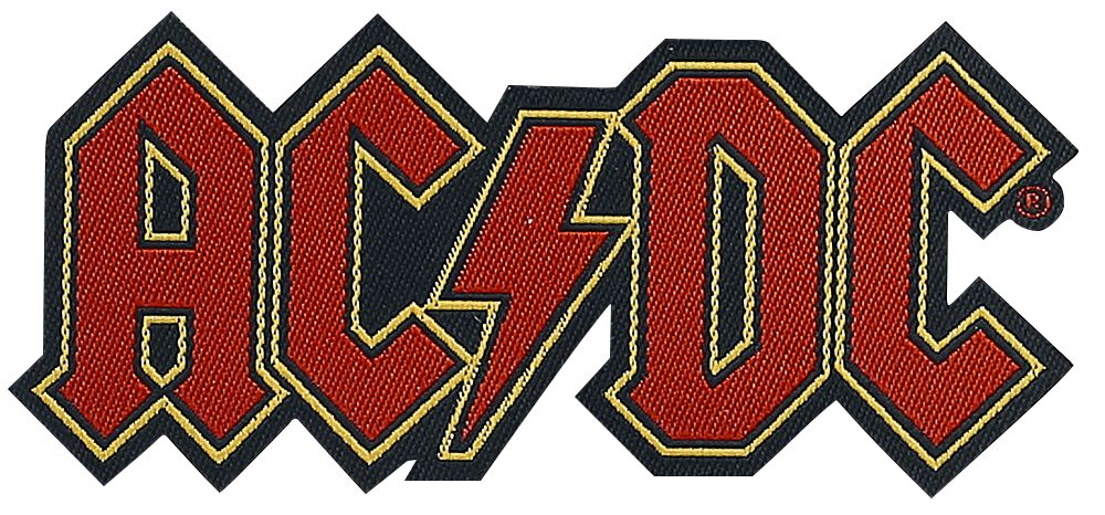 AC/DC Logo Cut-Out Patch rot schwarz von AC/DC