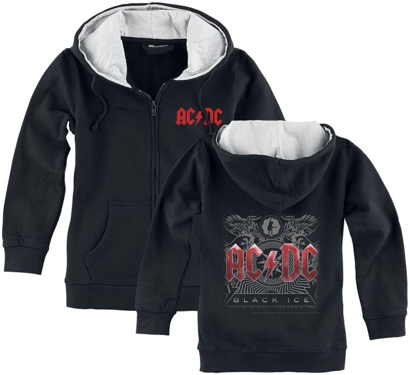 AC/DC Metal-Kids - Black Ice Kinder-Kapuzenjacke schwarz in 116 von AC/DC
