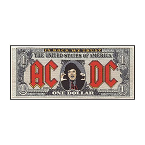 AC/DC One Dollar Unisex Patch Standard 100% Polyester Undefiniert Band-Merch, Bands von AC/DC