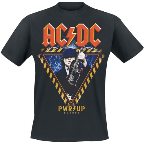 AC/DC PWRUP European Tour 2024 Männer T-Shirt schwarz 5XL 100% Baumwolle Band-Merch, Bands von AC/DC