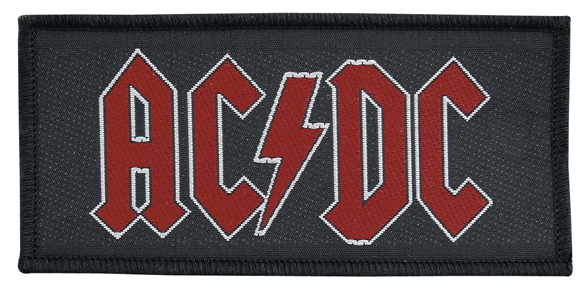 AC/DC Red Logo Patch schwarz rot von AC/DC