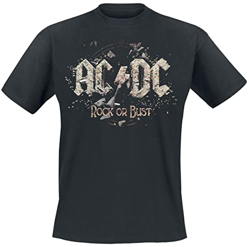 AC/DC Rock Or Bust Männer T-Shirt schwarz 3XL 100% Baumwolle Band-Merch, Bands von AC/DC