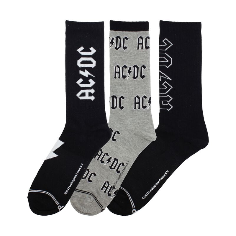 AC/DC Socken - 3er Pack Giftbox - EU 40-46 - für Männer - Größe EU 40-46 - multicolor  - Lizenziertes Merchandise! von AC/DC