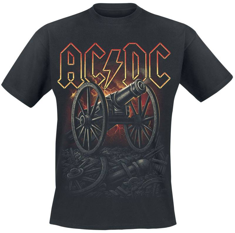 AC/DC T-Shirt - About To Rock Canon Red - M bis XXL - für Männer - Größe M - schwarz  - Lizenziertes Merchandise! von AC/DC