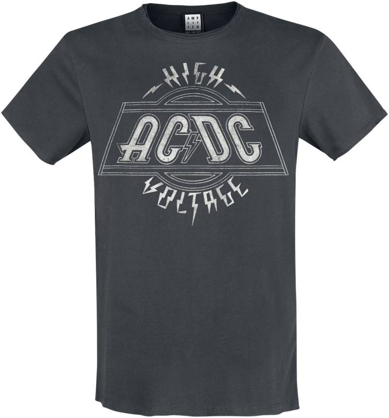AC/DC T-Shirt - Amplified Collection - High Voltage - S bis 3XL - für Männer - Größe S - charcoal  - Lizenziertes Merchandise! von AC/DC