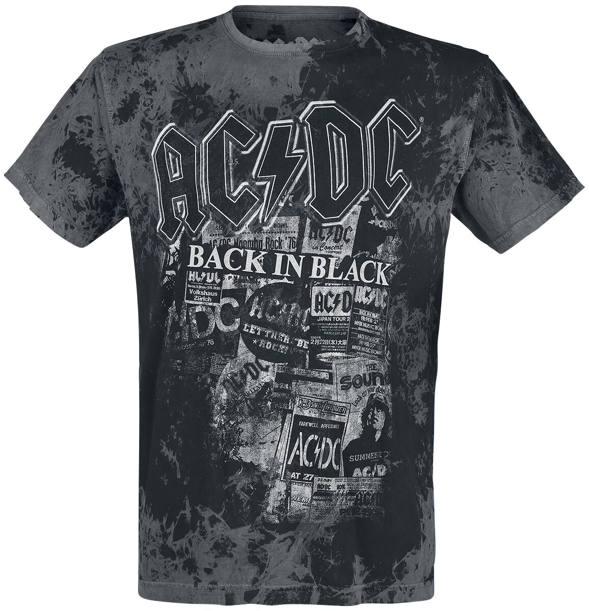 AC/DC T-Shirt - Back in Black - S bis XXL - für Männer - Größe L - grau/schwarz  - EMP exklusives Merchandise! von AC/DC