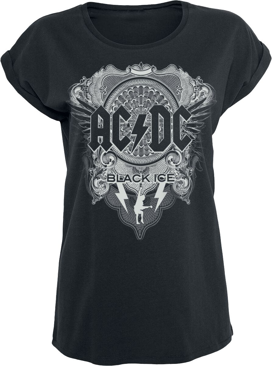 AC/DC T-Shirt - Black Ice - S bis 5XL - für Damen - Größe 4XL - schwarz  - Lizenziertes Merchandise! von AC/DC